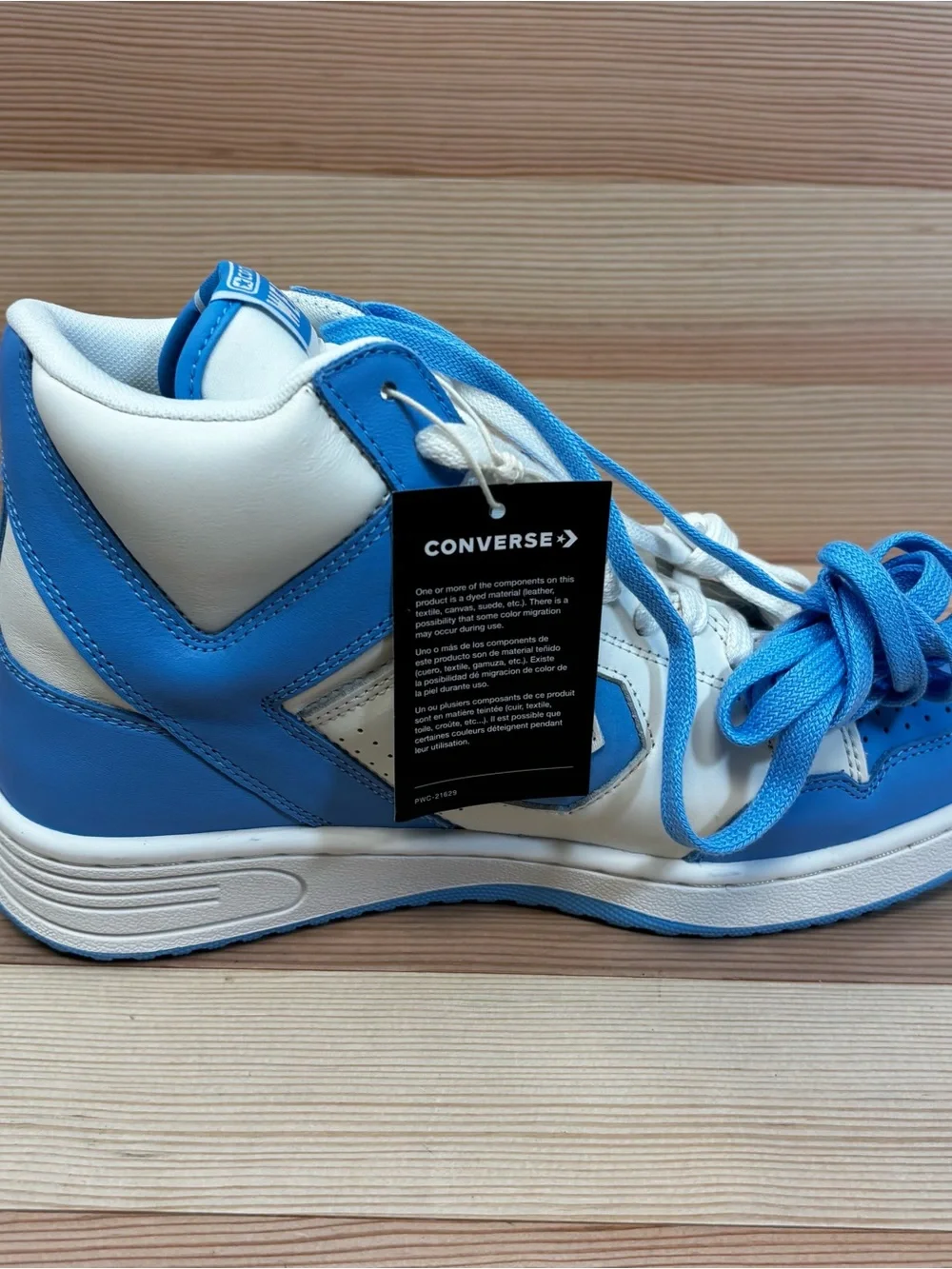 Converse Weapon Mid Light Blue Leather Basketball “UNC” Shoes A10597C Mens 10